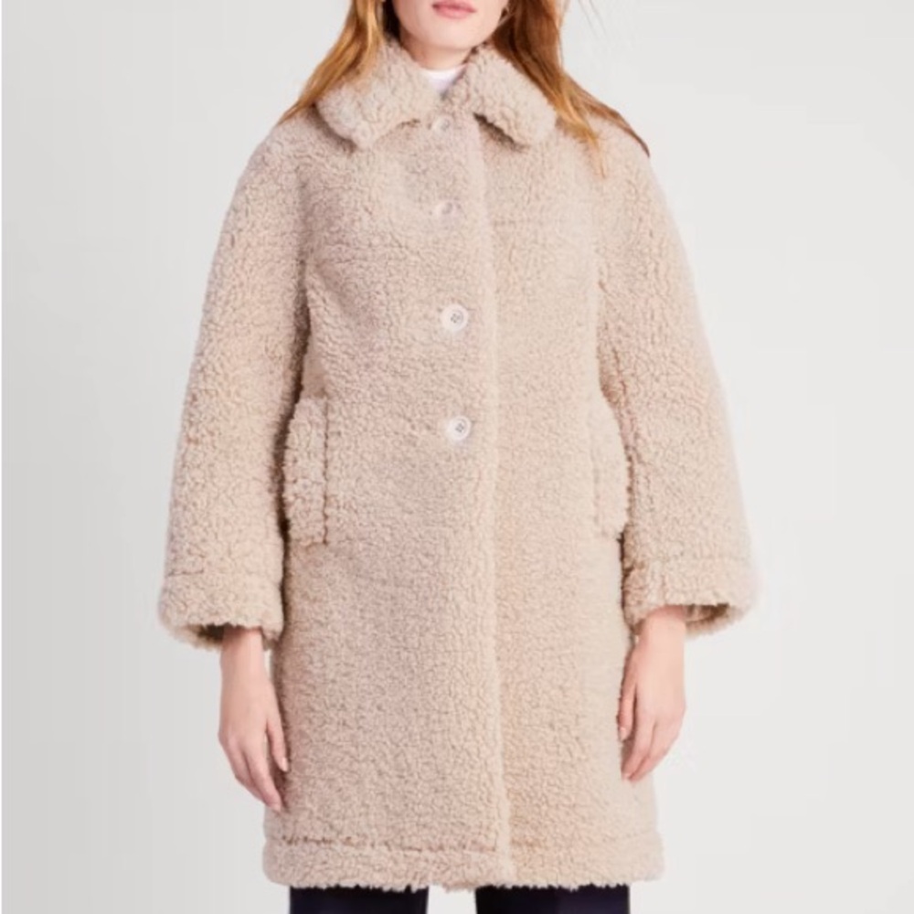 Kate Spade New York Faux Fur Coat w/ Tags